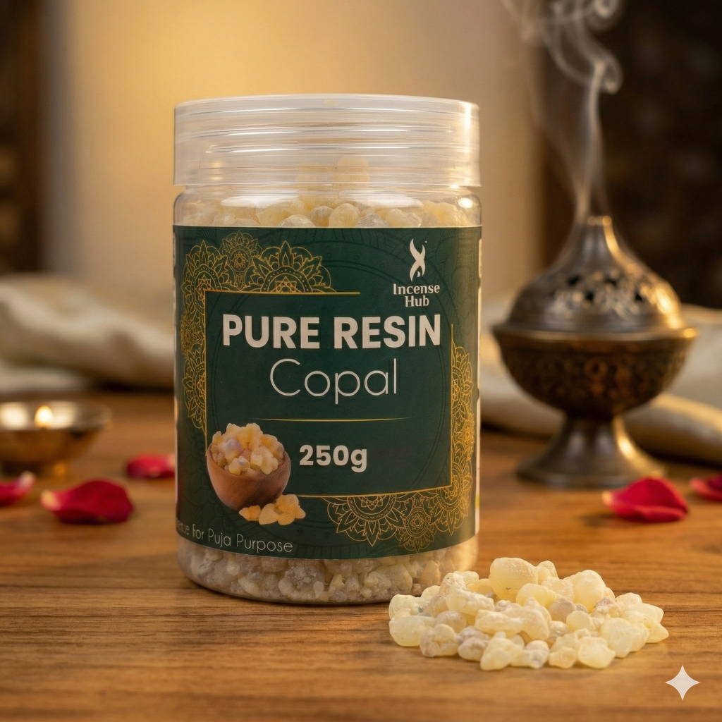 100% Pure Resin | COPAL | Premium Temple-Grade COPAL for Havan | Dhoop & Vastu Cleansing | Long-Lasting Sacred Aroma | 250g | INCENSE HUB