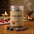 100% Pure Resin | BENZOIN | Premium Temple-Grade Benzoin for Havan | Dhoop & Vastu Cleansing | Long-Lasting Sacred Aroma | 250g | INCENSE HUB