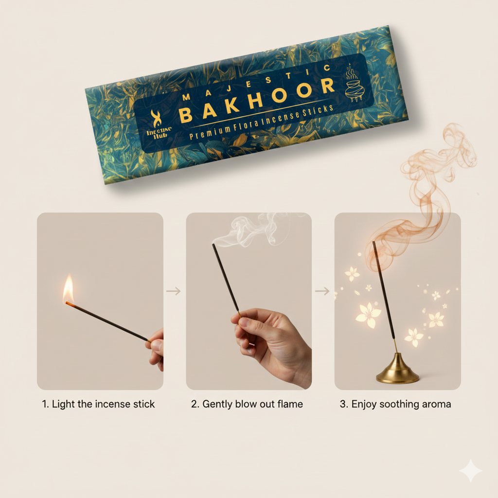 MAJESTIC BAKHOOR PREMIUM FLORA INCENSE, PACK OF 250 GMS
