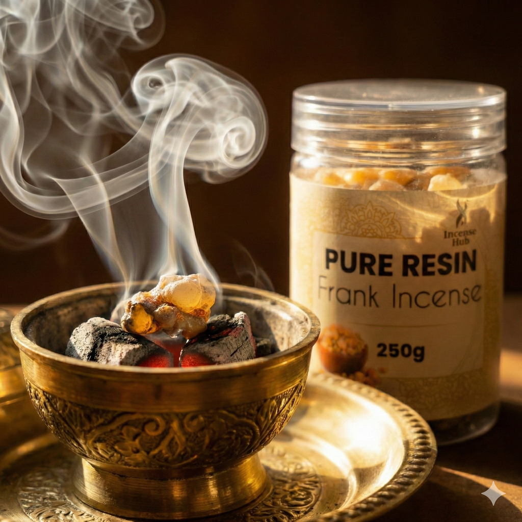 100% Pure Resin | Frank Incense | Premium Temple-Grade Frank Incense for Havan | Pooja & Spiritual Cleansing | Long-Lasting Sacred Aroma | 250g
