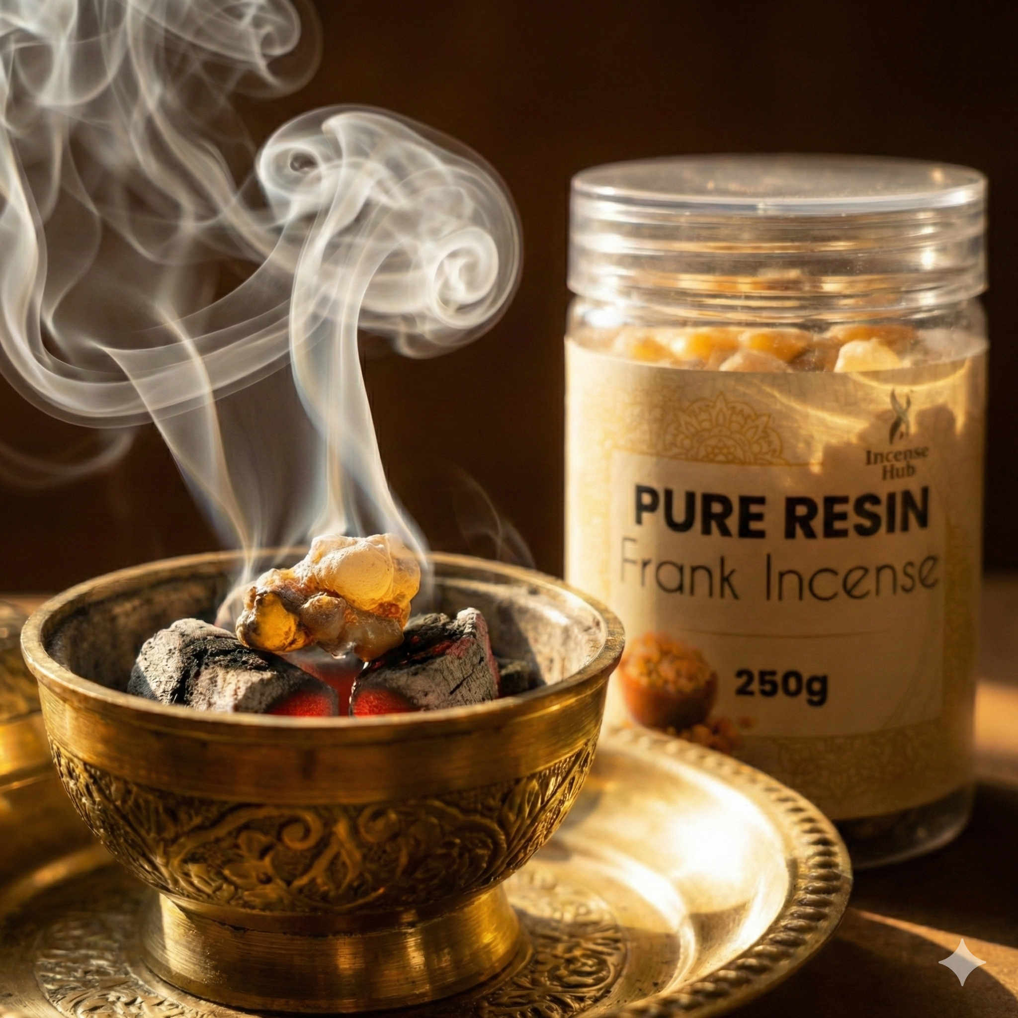 100% Pure Resin | Frank Incense | Premium Temple-Grade Frank Incense for Havan | Pooja & Spiritual Cleansing | Long-Lasting Sacred Aroma | 250g