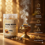 100% Pure Resin | Frank Incense | Premium Temple-Grade Frank Incense for Havan | Pooja & Spiritual Cleansing | Long-Lasting Sacred Aroma | 250g