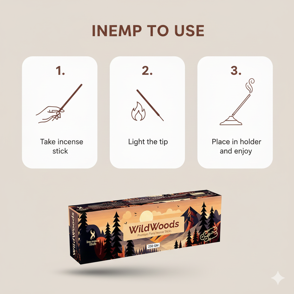 WILDWOODS PREMIUM FLORA INCENSE, PACK OF 250 GMS