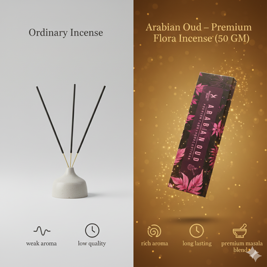 ARABIAN OUDH PREMIUM FLORA INCENSE, PACK OF 50 GMS