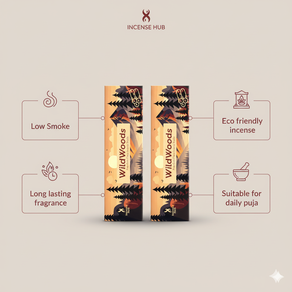 WILDWOODS PREMIUM FLORA INCENSE, PACK OF 50 GMS