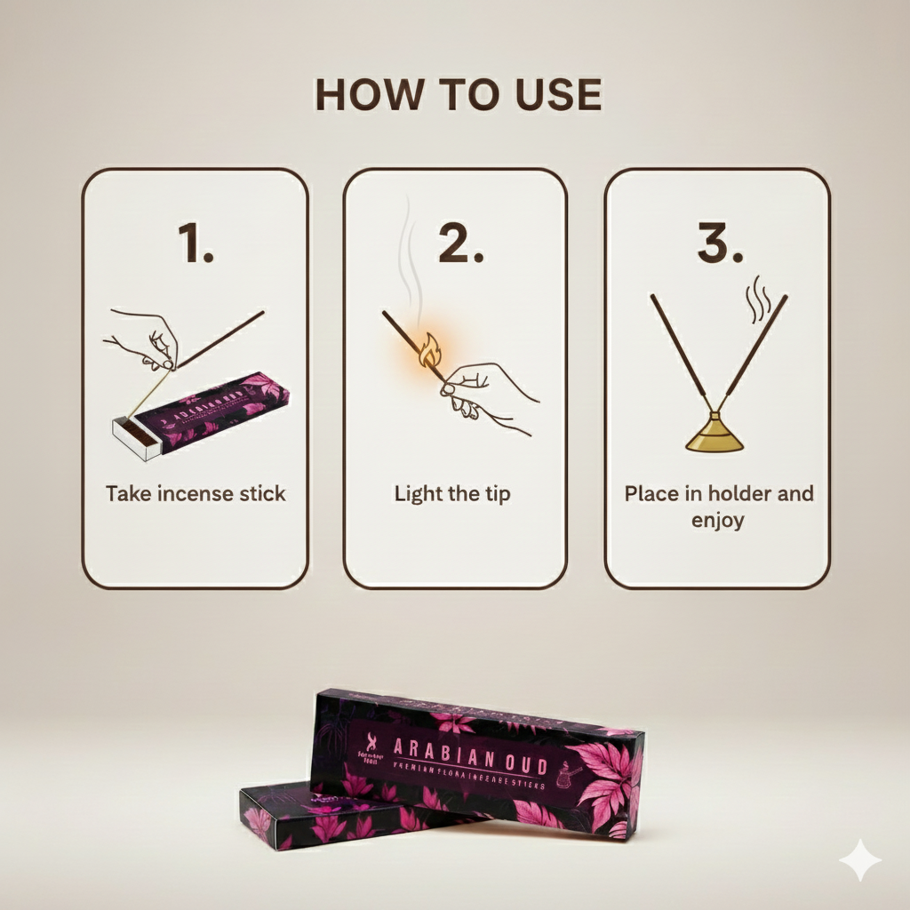 ARABIAN OUDH PREMIUM FLORA INCENSE, PACK OF 50 GMS