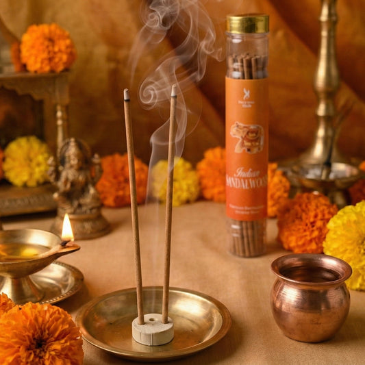 Indian Sandalwood Premium BAMBOOLESS Incense | Pack of 100 GMS Each | A Premium Fragrance | Natural Fragrance | Charcoal Free | ECO Friendly