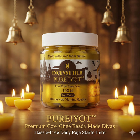 PureJyot Pure Cow Ghee Diya, No Wax, 100 Pcs for daily use