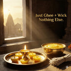PureJyot Pure Cow Ghee Diya, No Wax, 100 Pcs for daily use