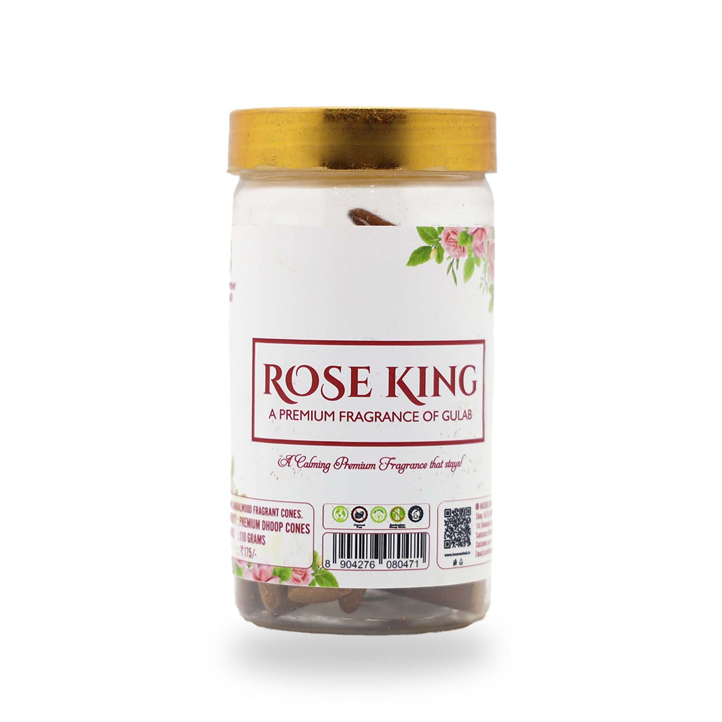 Rose King Charcoal free Dhoop Cones 100g Pack