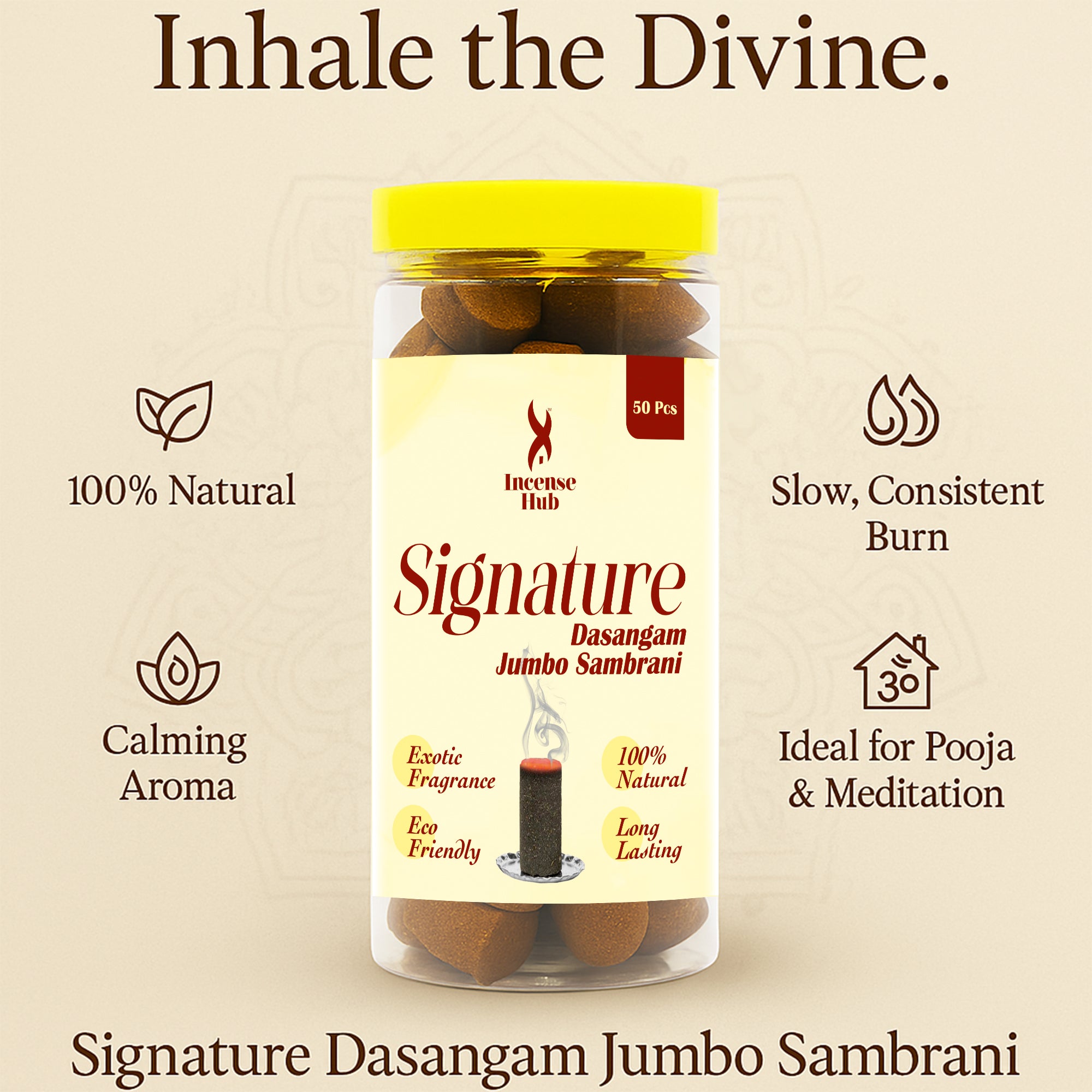 Dasangam Jumbo Sambrani 50Pcs