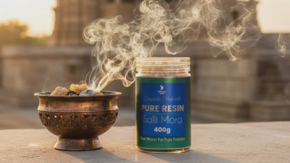 PURE RESIN SALLI MORA 400 GM | PACK OF 1 | ORGANIC | NATURAL | PURE DHOOP FOR PUJA PURPOSE